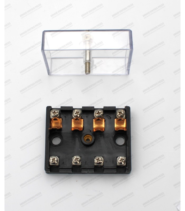 Soapstone fuse box - 4 fuses - 2