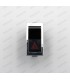 ON/OFF hazard warning light control button (Red triangle logo and chrome outline)-R12 - 3