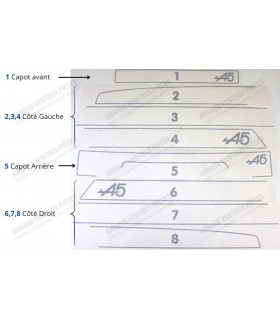 Black body surround edging kit (complete ready to install) - R5 Alpine (from 1976 to 1980)