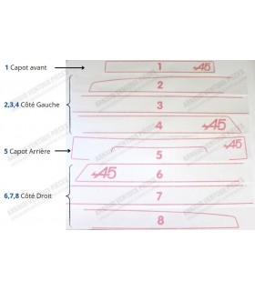 Red body surround edging kit (complete ready to install) - R5 Alpine (from 1976 to 1980)