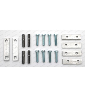 Kit pour carrossage négatif: x6 cales alu épaisseur 6mm + goujons Ø 10mm (x4 ) et boulons Ø 8mm (x8)