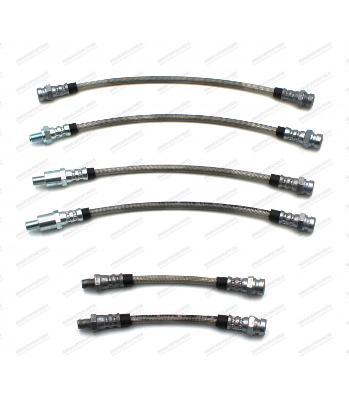 Kit of 6 aviation brake hoses (stainless steel braided) - 1200S / CG 1200S (Type B1200)