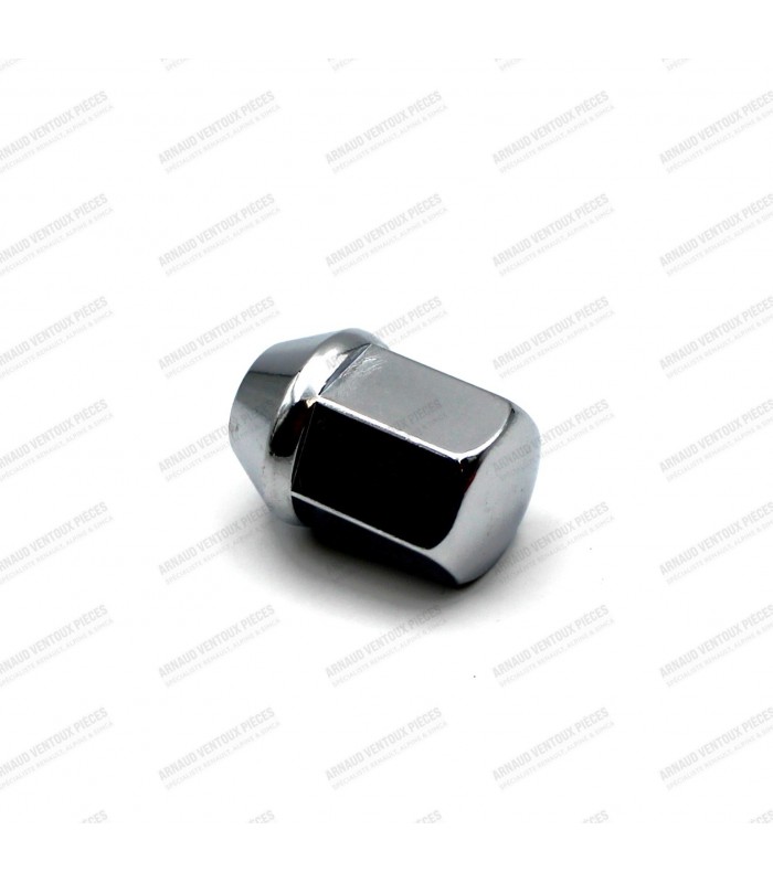 Hex wheel nut chromed steel - 60° cone - M12x125