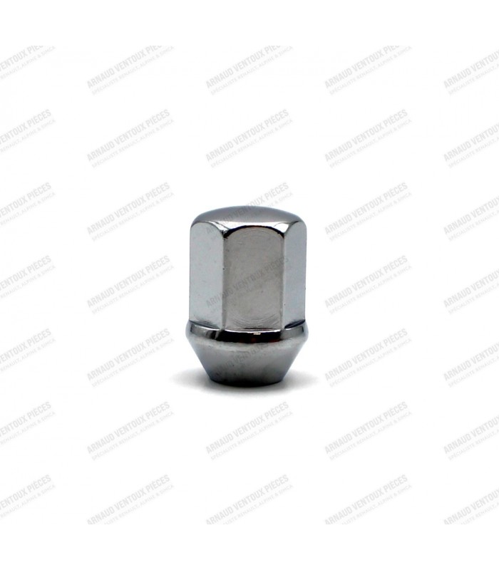 Hex wheel nut chromed steel - 60° cone - M12x125