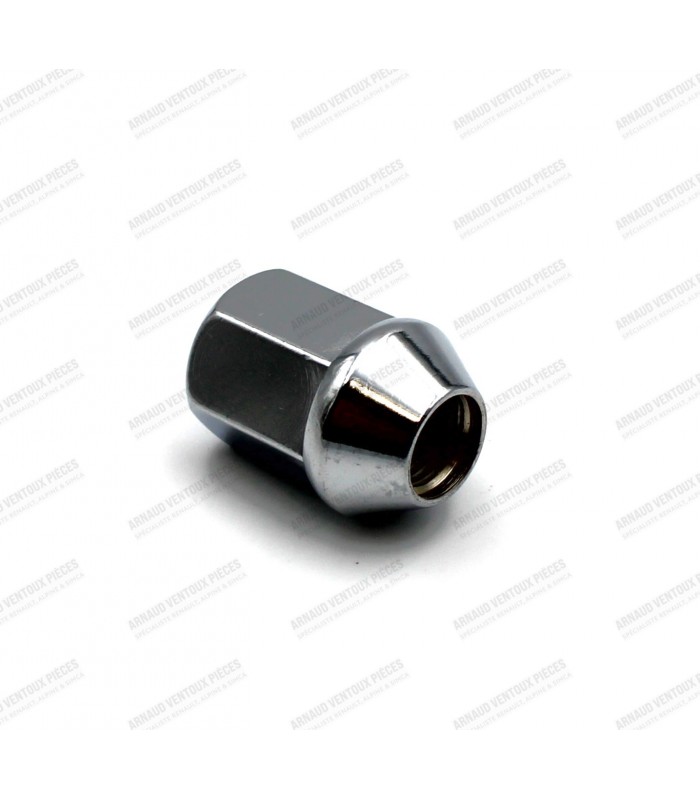 Hex wheel nut chromed steel - 60° cone - M12x125
