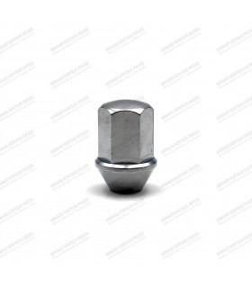 Ecrou de roue 6 pans en acier chromé - Cône à 60° - M10x125 - Réf 7700625475