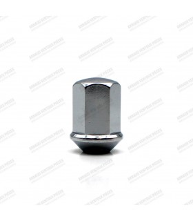 Hex wheel nut in chromed steel - 90° cone - M10x125