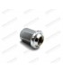 Chromed steel flanged wheel nut - 90° cone - M12x125