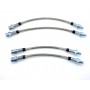 kit of 4 aviation brake hoses (stainless steel braided) for disc brake - Small brake assembly