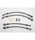 kit of 4 "Goodridge" aviation brake hoses (stainless steel braided) - Mounting large front brake and small rear brake - 1