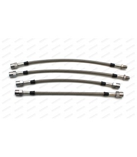 Kit of 4 "Goodridge" aviation brake hoses (stainless steel braided) - Super GT Turbo