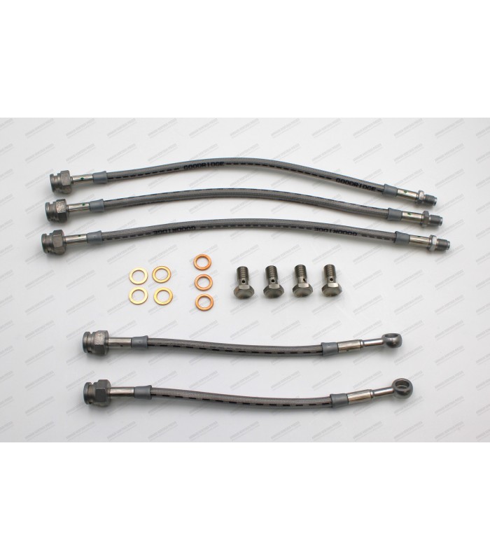 kit de 5 flexibles de frein aviation "Goodridge" (tressés inox) - R12.G / R17.G - 1