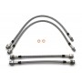 kit of 4 "Goodridge" aviation brake hoses (stainless steel braided) Front and Rear - 4L (From 1982 to 1993) - 1
