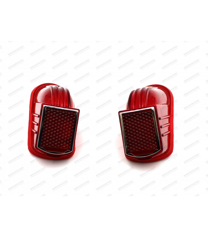 Paire de cabochon rouge de feu Arrière avec joints (1er modèle) - 2