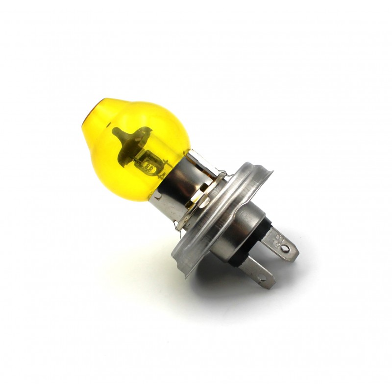 Ampoule de phare code européen avec gobe jaune - H4