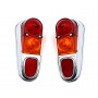 Pair of chrome rear lights with seal - A110 cabriolet and 4L - 1