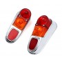Pair of chrome rear lights with seal - A110 cabriolet and 4L - 2