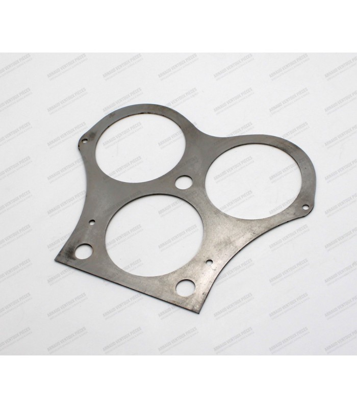 Sheet metal support for 3 pressure gauges and 3 dashboard lights (Height 120mm) - From the beginning to 04/1968