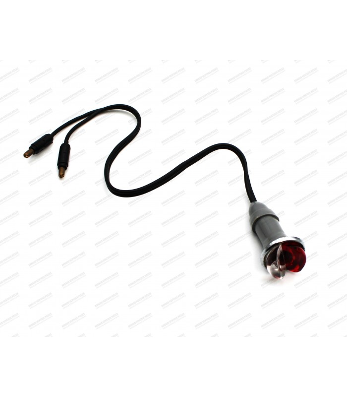 White and red round wing side light with stainless steel ring - Ref 6000001443