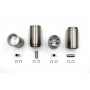Set of 4 pistons and 4 liners Ø 58mm with segments and pin (Ø 16x46x9.5mm) - 845cc engine - 2