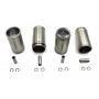 Set of 4 pistons and 4 liners Ø 58mm with segments and pin (Ø 16x46x9.5mm) - 845cc engine - 1