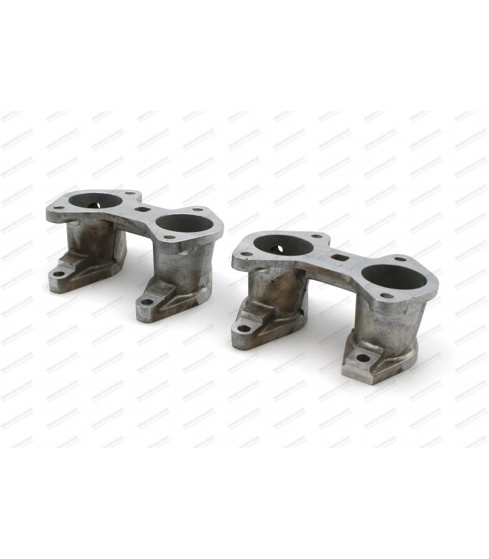 Paire de pipes courtes en alu pour carbu 45DCOE - 1