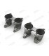 Paire de pipes d'admission en aluminium pour carburateur Weber 45DCOE (Montage sans brides souples ou rigides)