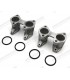 Paire de pipes d'admission en aluminium pour carburateur Weber 45DCOE (Montage sans brides souples ou rigides)