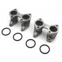 Set of 2 aluminum pipes for 45DCOE carburetor without pair of flanges