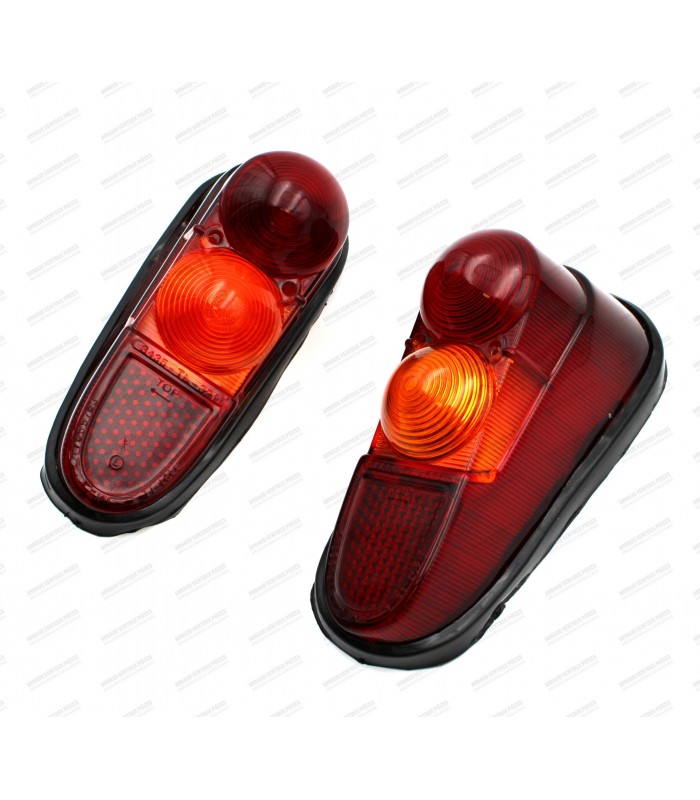 Paire de 2 cabochons de feux arrière avec joints - 1