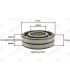 Bevel gear torque bearing (Centered groove of the clips) - Ø 32x72x21mm - Box 330 (2nd model) / 353