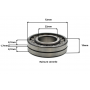 Pinion bearing - center groove - 32x72x19 - 2