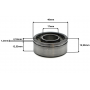 Primary shaft bearing with groove - 17x40x16 - ref 0857668900 / 7700725747 / 7703090021 - 2