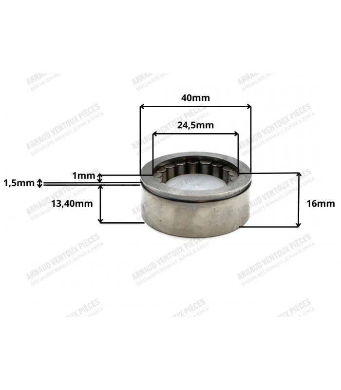 Primary shaft roller bearing - 24.5x40x16 - NG5 box