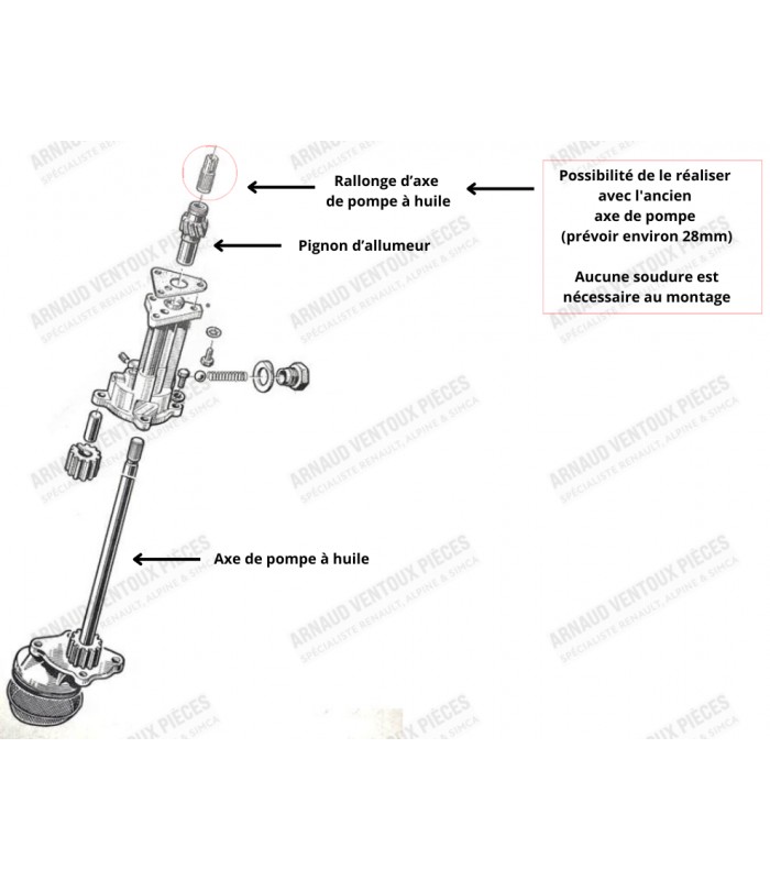 Short rod oil pump (Height of the joint plane / top of rod 133mm) - 3