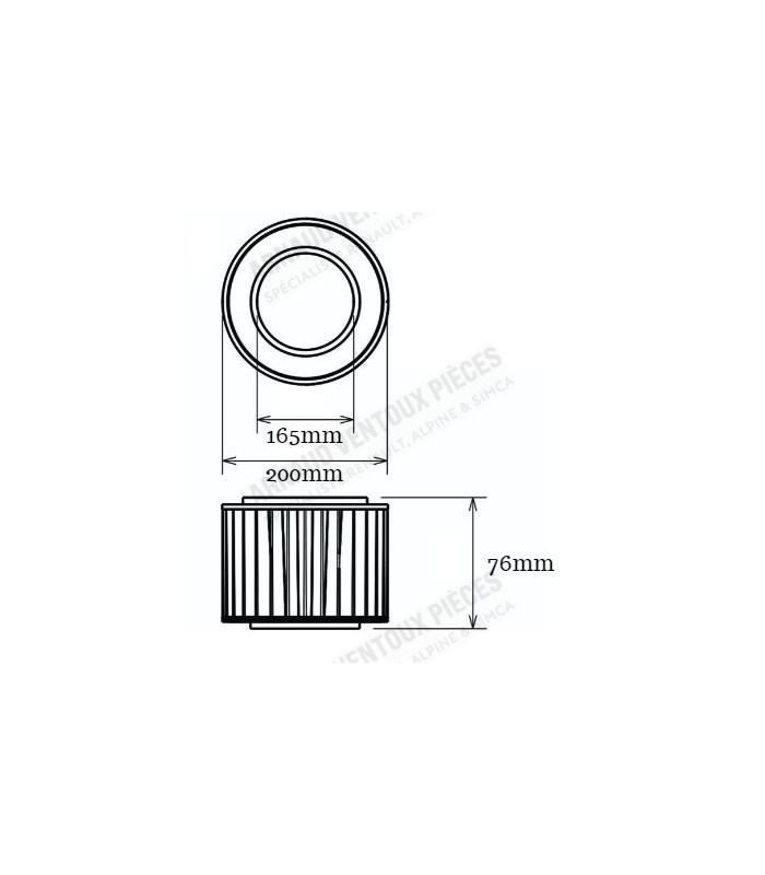Filtre à air Green (Lavable) - R4 / Caravelle / Floride S / R8 (1130 / 1132 / 1136)