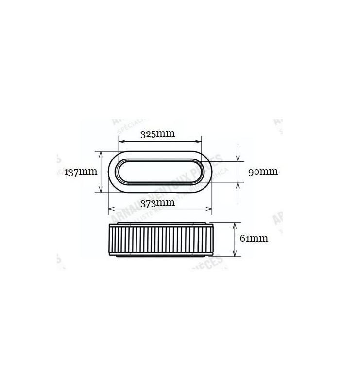 Green washable air filter - A310.4 VE / A110.1600cc S/SX