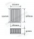 Green rectangular washable air filter - A310.6
