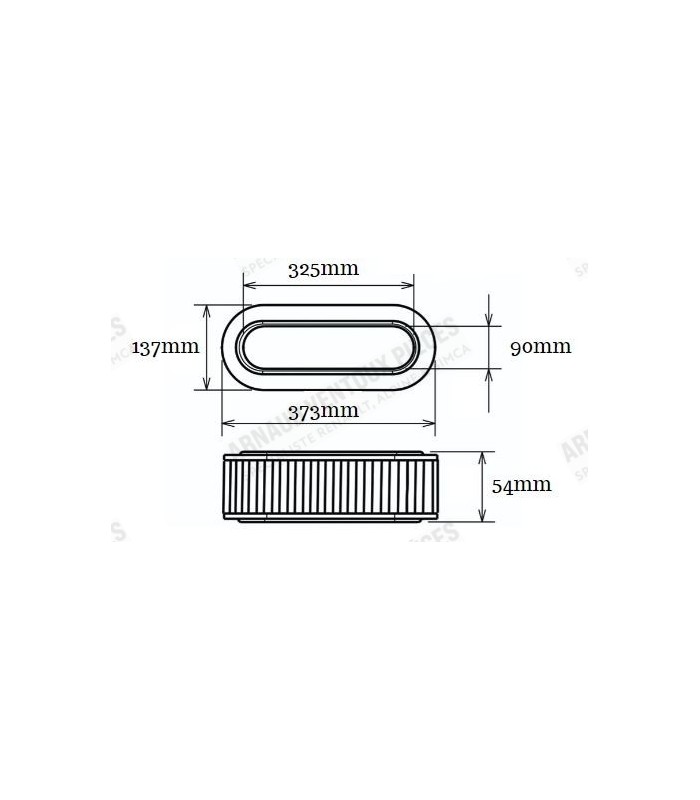 Green washable air filter - R12 G
