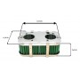 Air box with washable Green filter for 45DCOE - Thickness 65mm