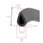 Jonc de gouttière plastique noir adaptable (Vendu au mètre)