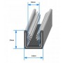 14 mm "U" shaped window channel - ref 37017B - Sold by the meter (maximum length 10m) - 2