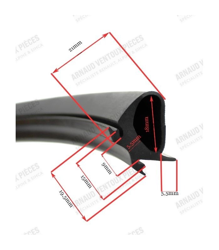 Top door seal sold by the meter