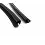 Set of fixed window seals for rear doors with vertical window seal