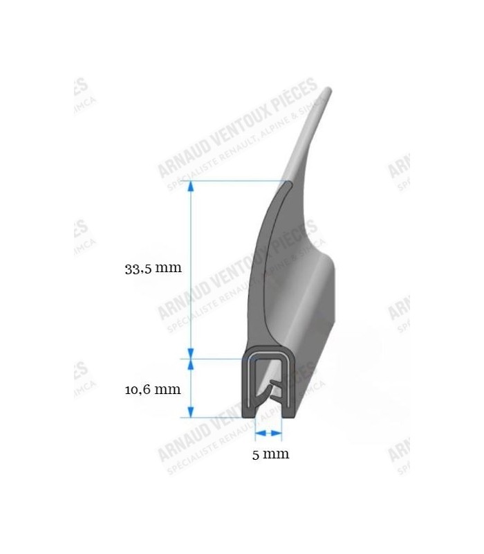 Lip seal on grille - ref 8244837