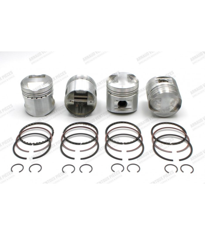 Set of 4 forged pistons Ø 70mm with segments and pins (Ø20x50mm) - R8G 1100G (1108cc engine) - 1