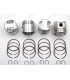 Set of 4 forged pistons Ø 70mm with segments and pins (Ø20x50mm) - R8G 1100G (1108cc engine) - 2