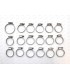 Kit of 18 stainless steel serflex clamps for engine cooling circuit - A310.4