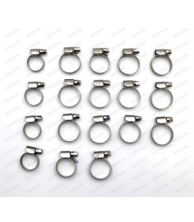 Kit of 18 stainless steel serflex clamps for heating circuit - A310.4 (1st version)