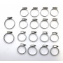 Kit of 18 stainless steel serflex clamps for engine cooling circuit - A310.6